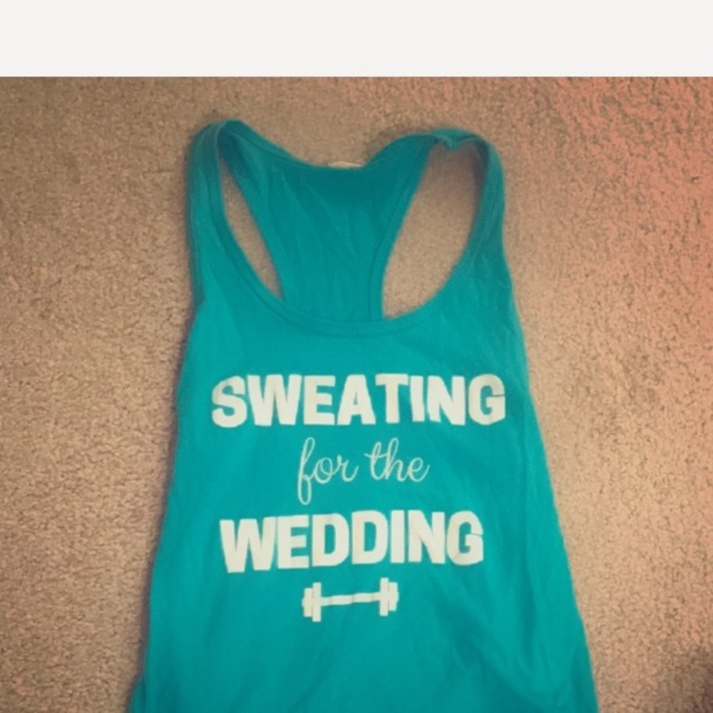 Sweating for the wedding workout tank